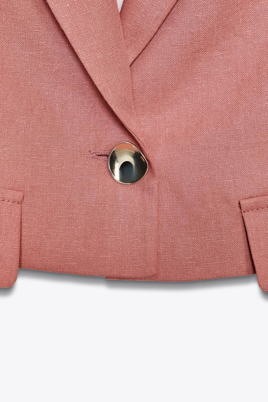 SHORT WAISTCOAT WITH LINEN FLAPS - Zara фото 6