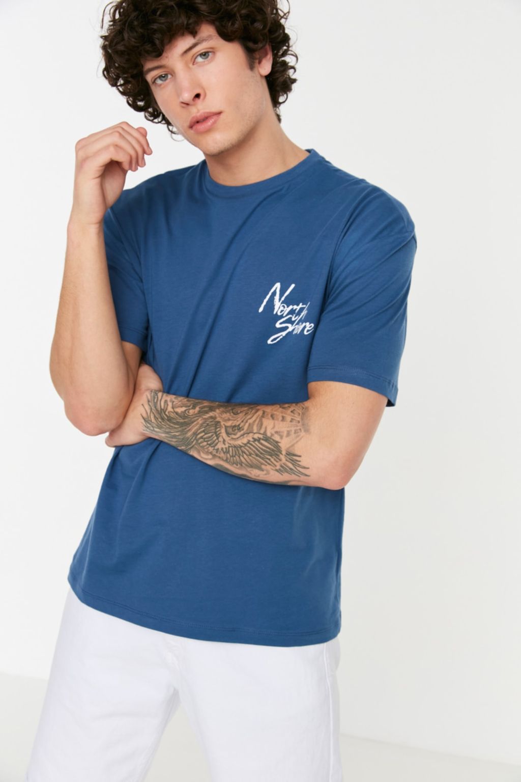 TRENDYOL MAN Bordo Oversize/Genis Kesim Bask?l? %100 Pamuklu T-Shirt TMNSS20TS1099 - Trendyolmilla фото 3