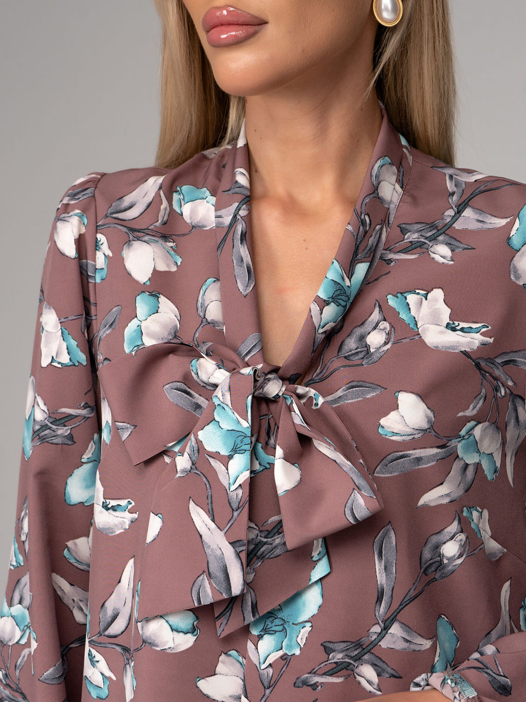 Блузка Бант (ежевика) - Эльза фото 2