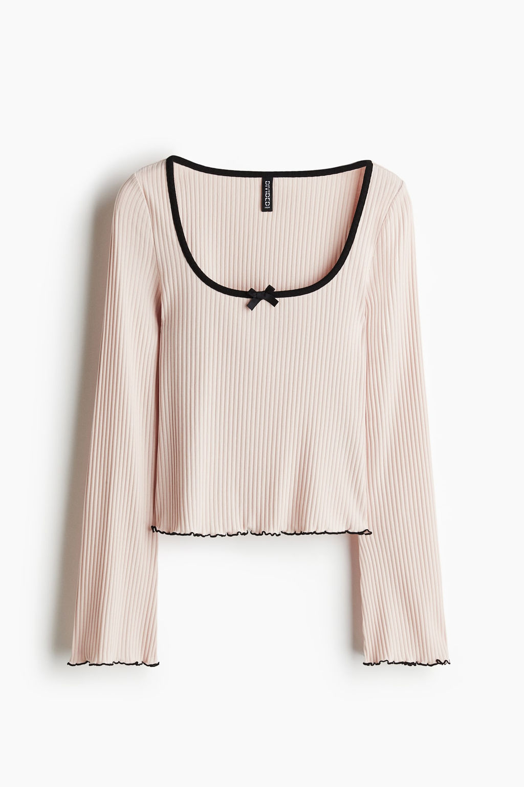 Top de canale con detalles sobrehilados - H&m фото 5