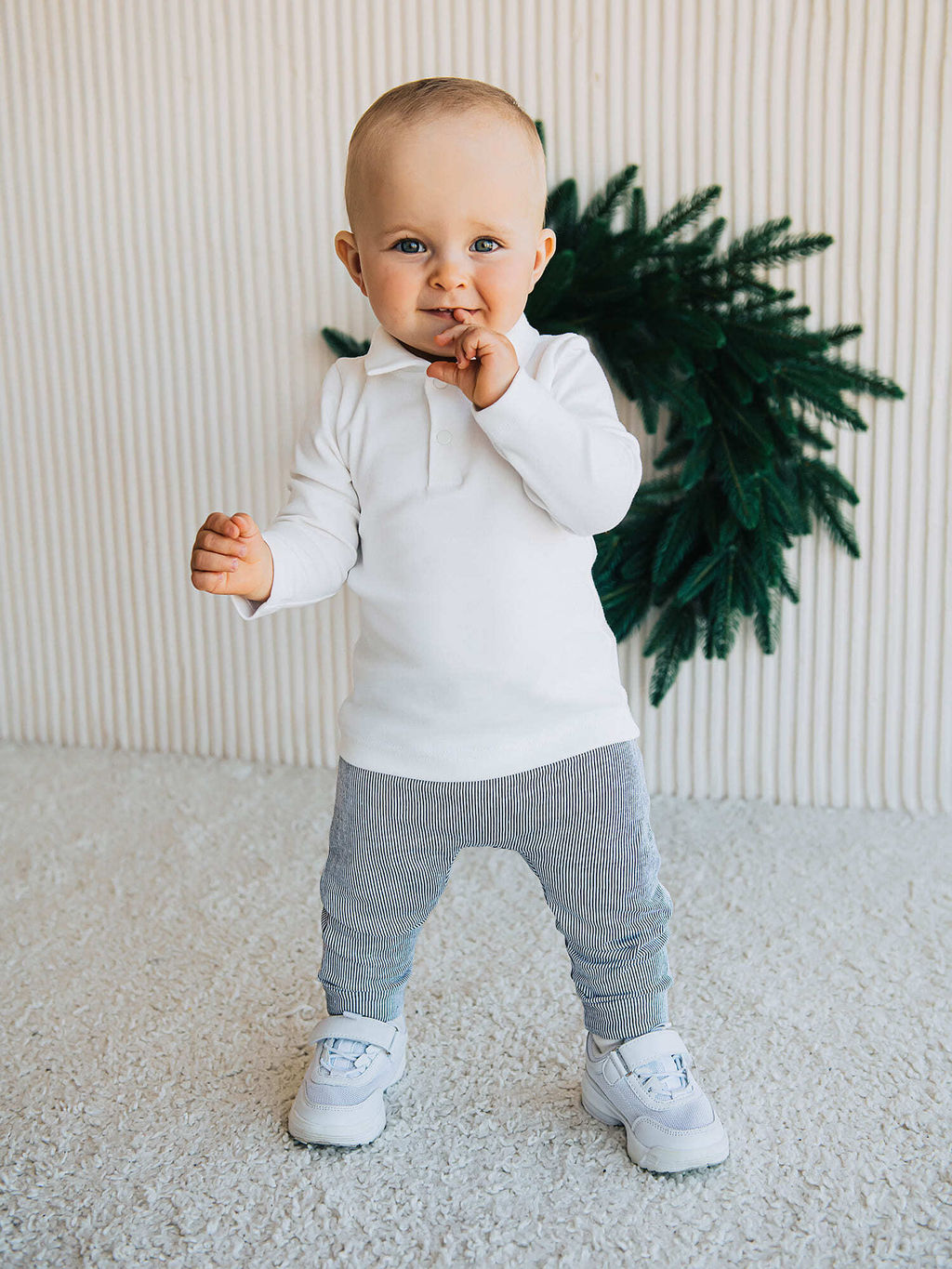 Джоггеры облегченные Полоска Уголь 0+ - Bungly фото 2