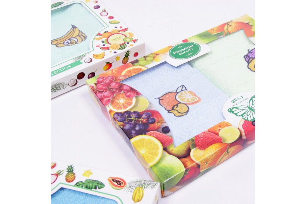 Набор полотенец махровых Фрукт В-0594 МР+МР в коробке - Наталья-текстиль фото 2