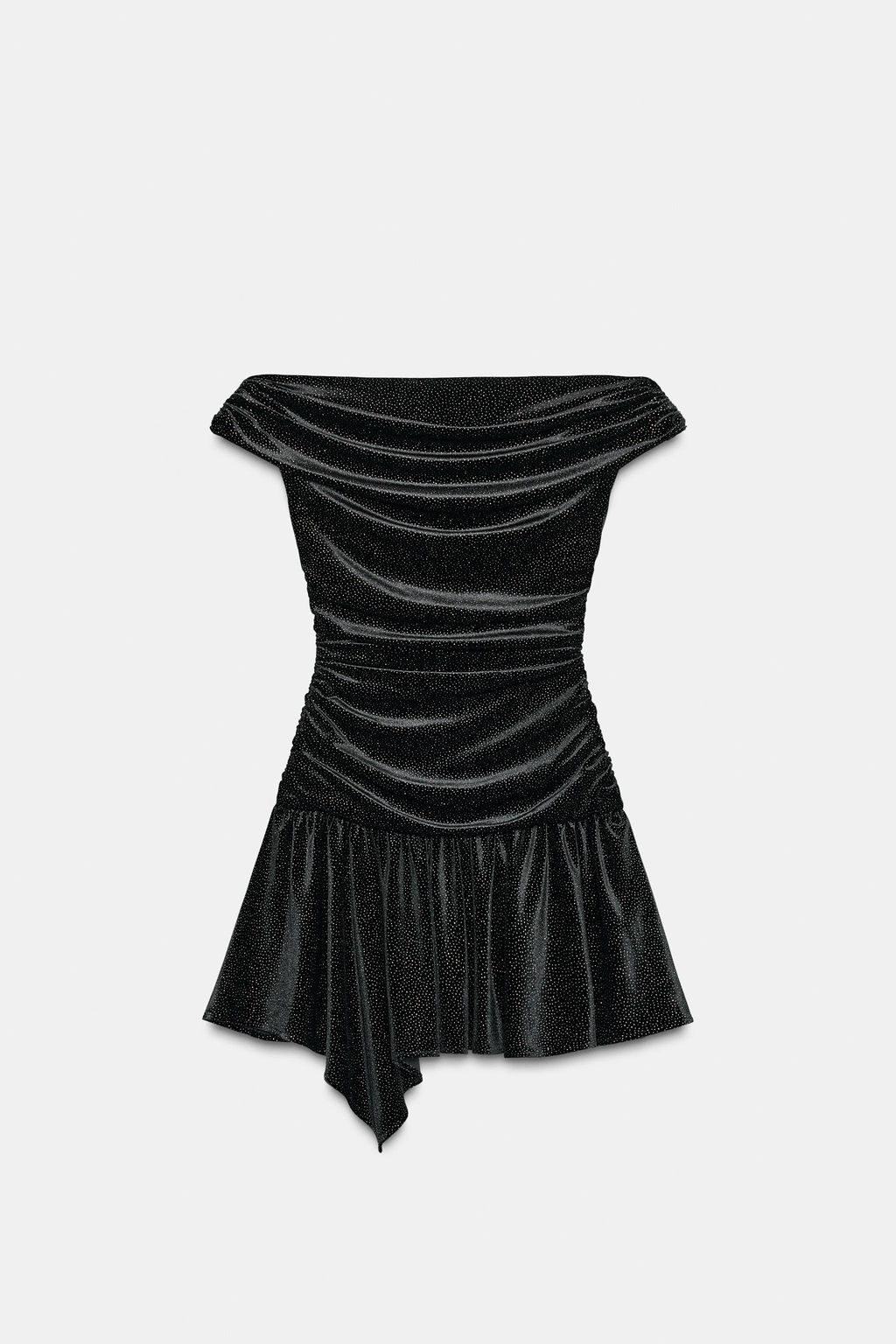 SPARKLY VELVET MINI DRESS - Zara фото 10