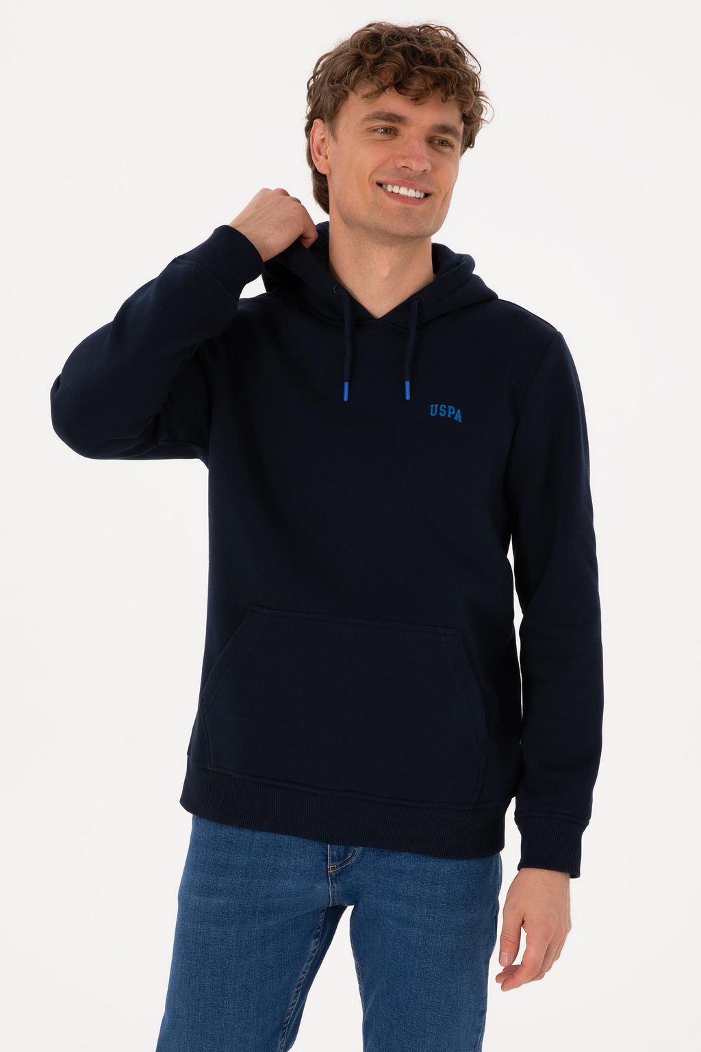 Erkek Regular Fit Kap__onlu _ardonlu Lacivert Basic Sweatshirt - U.s. polo assn фото 3