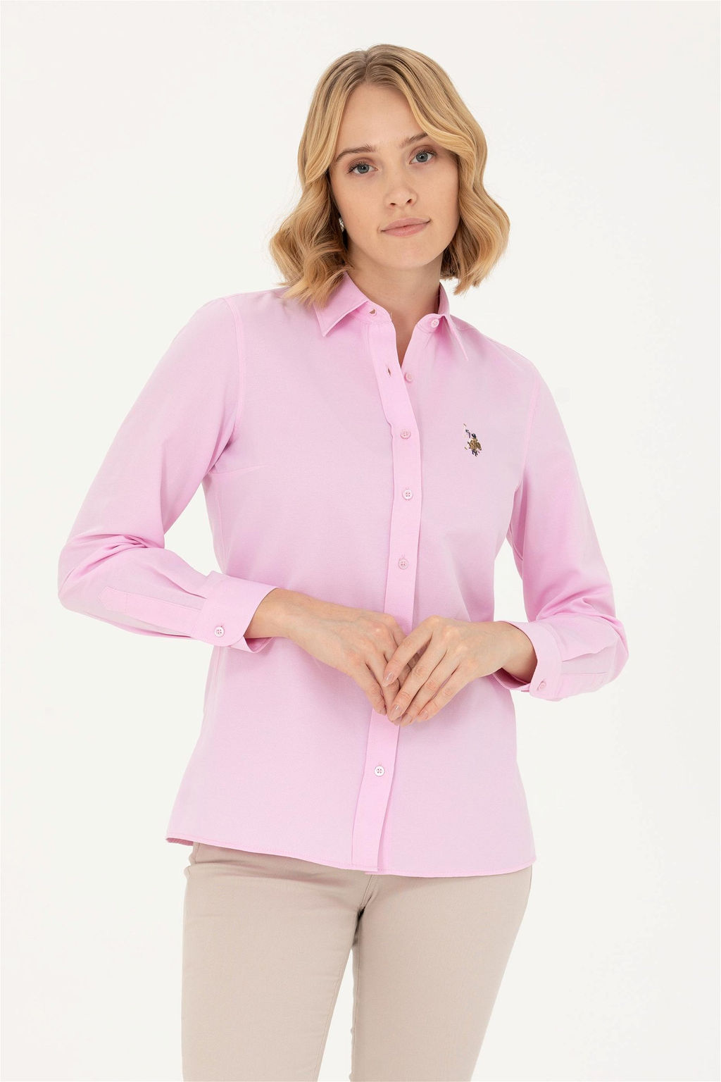 Женская базовая рубашка с длинным рукавом Magnolia Неожиданная скидка в корзине - U.s. polo assn фото 3