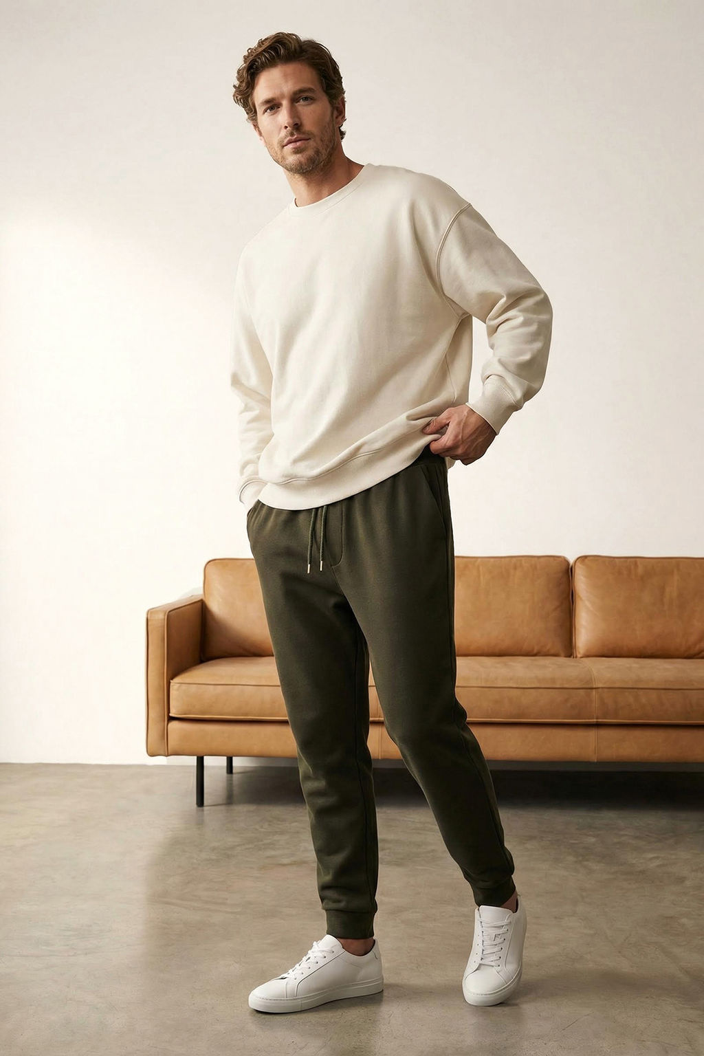 Haki Basic Regular/Normal Kesim Lastik Paca Jogger Esofman Alt? TMNSS20EA0053