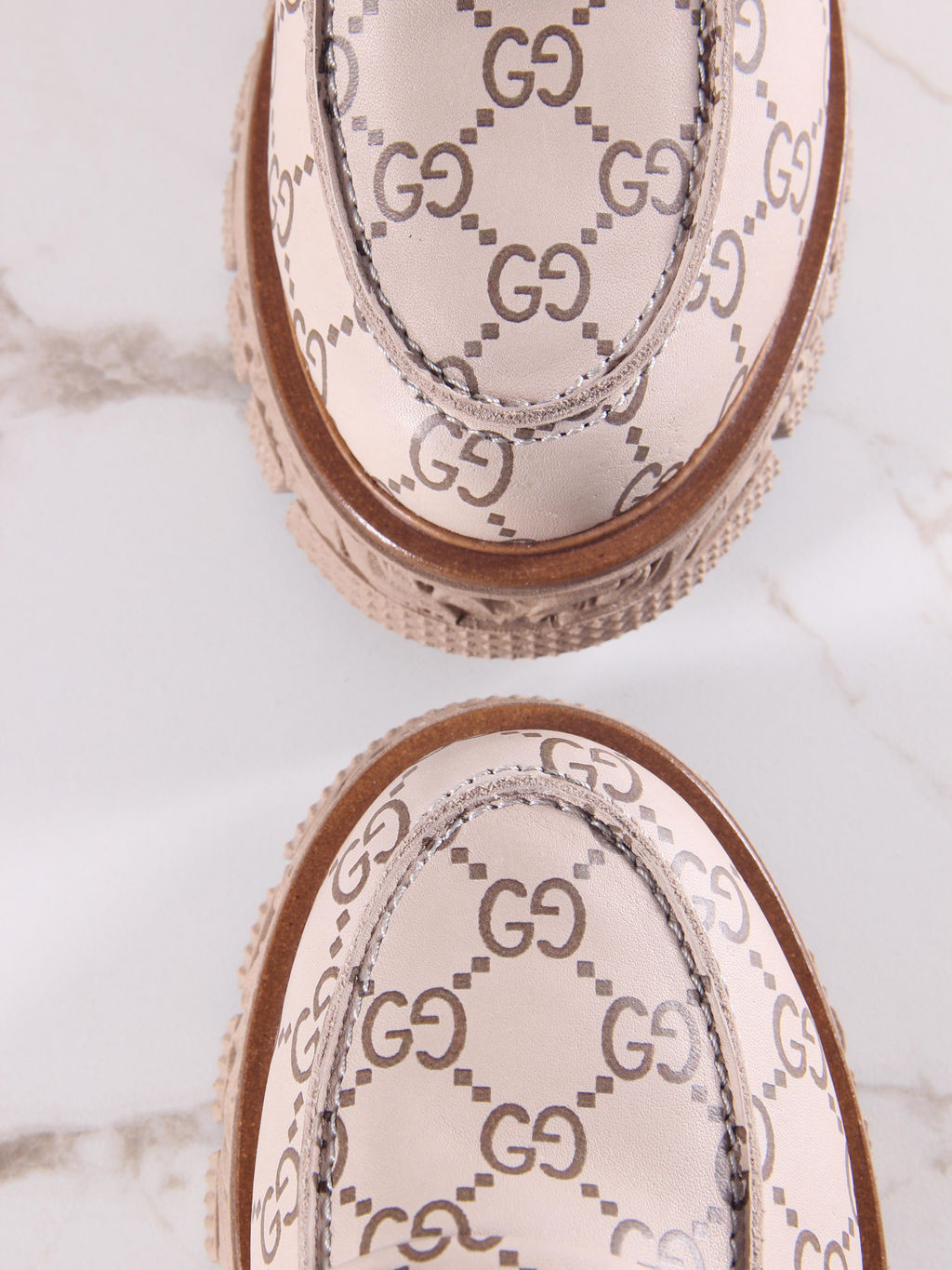 Ботинки 307.PODYUM141 br.Бежевый гучи коричневый/мех