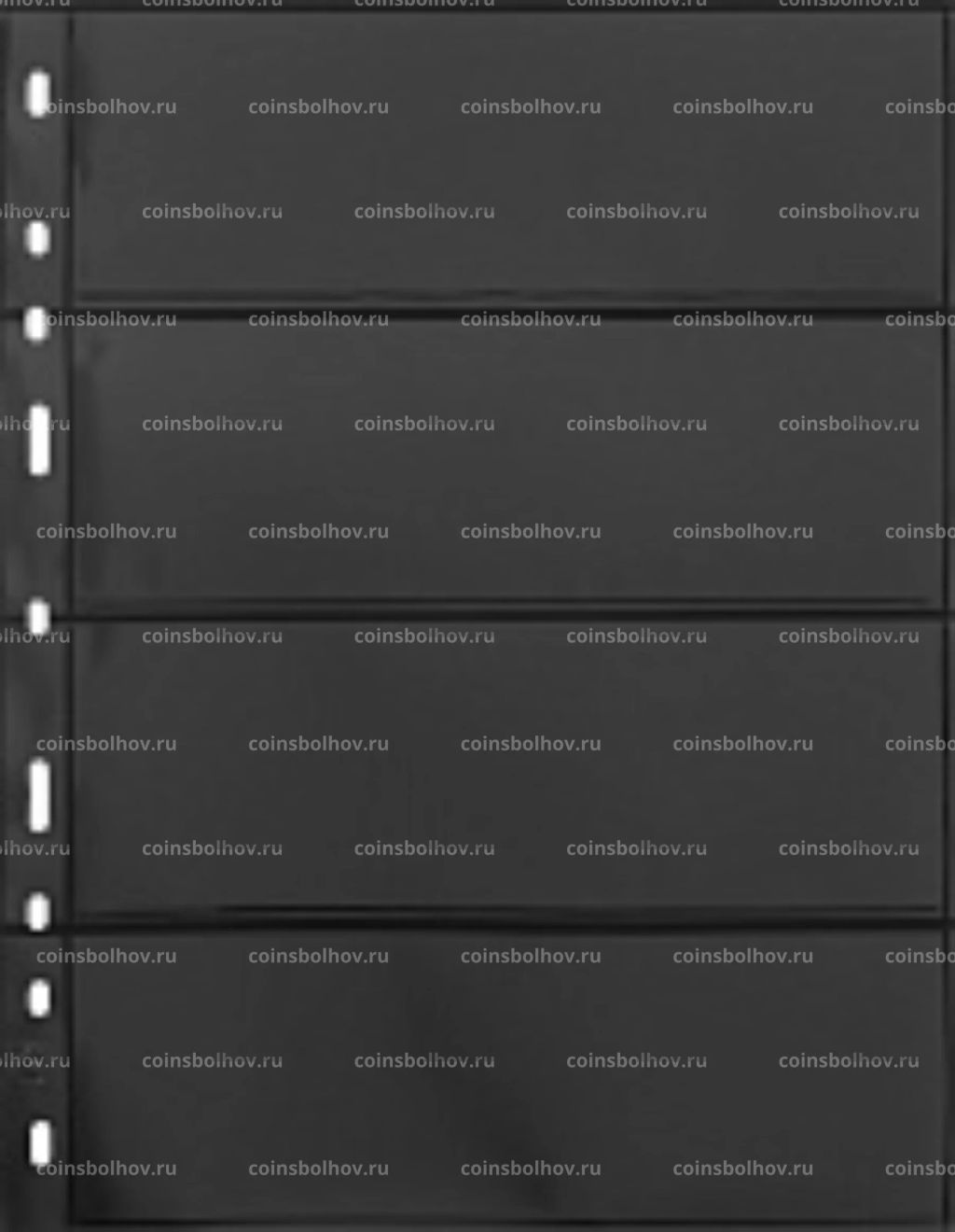 Лист для банкнот на 4 ячейки формат Grande 4S Черные LEUCHTTURM 312682