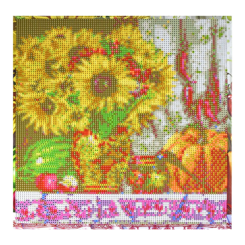 Набор для творчества Алмазная мозаика арт. 59800 / 20 НАТЮРМОРТ С ПОДСОЛНУХАМИ В СТИЛЕ ХОХЛОМА размер: 30*30 см - Феникс+ фото 5