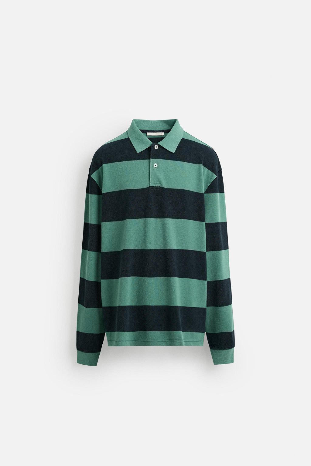 STRIPED WASHED POLO SHIRT - Zara фото 7