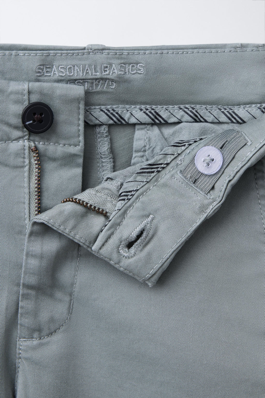 BASIC SLIM FIT CHINO BERMUDA SHORTS - Zara фото 4