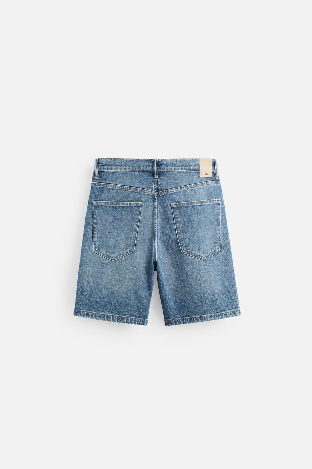 REGULAR FIT DENIM BERMUDA SHORTS - Zara фото 13