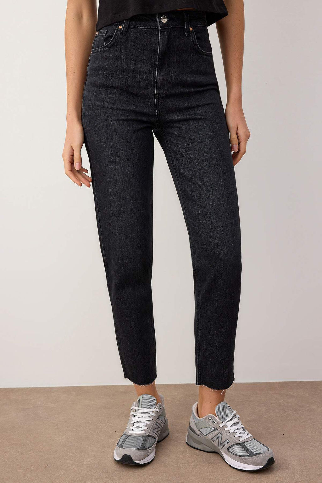 Trendyolmilla Siyah Yuksek Bel Jeans TWOSS25JE00279 фото 3