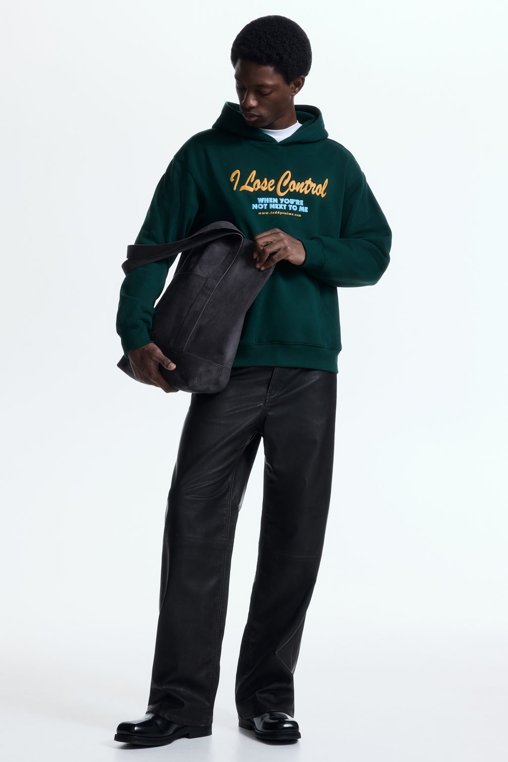 Sudadera estampada con capucha Loose Fit - H&m фото 7