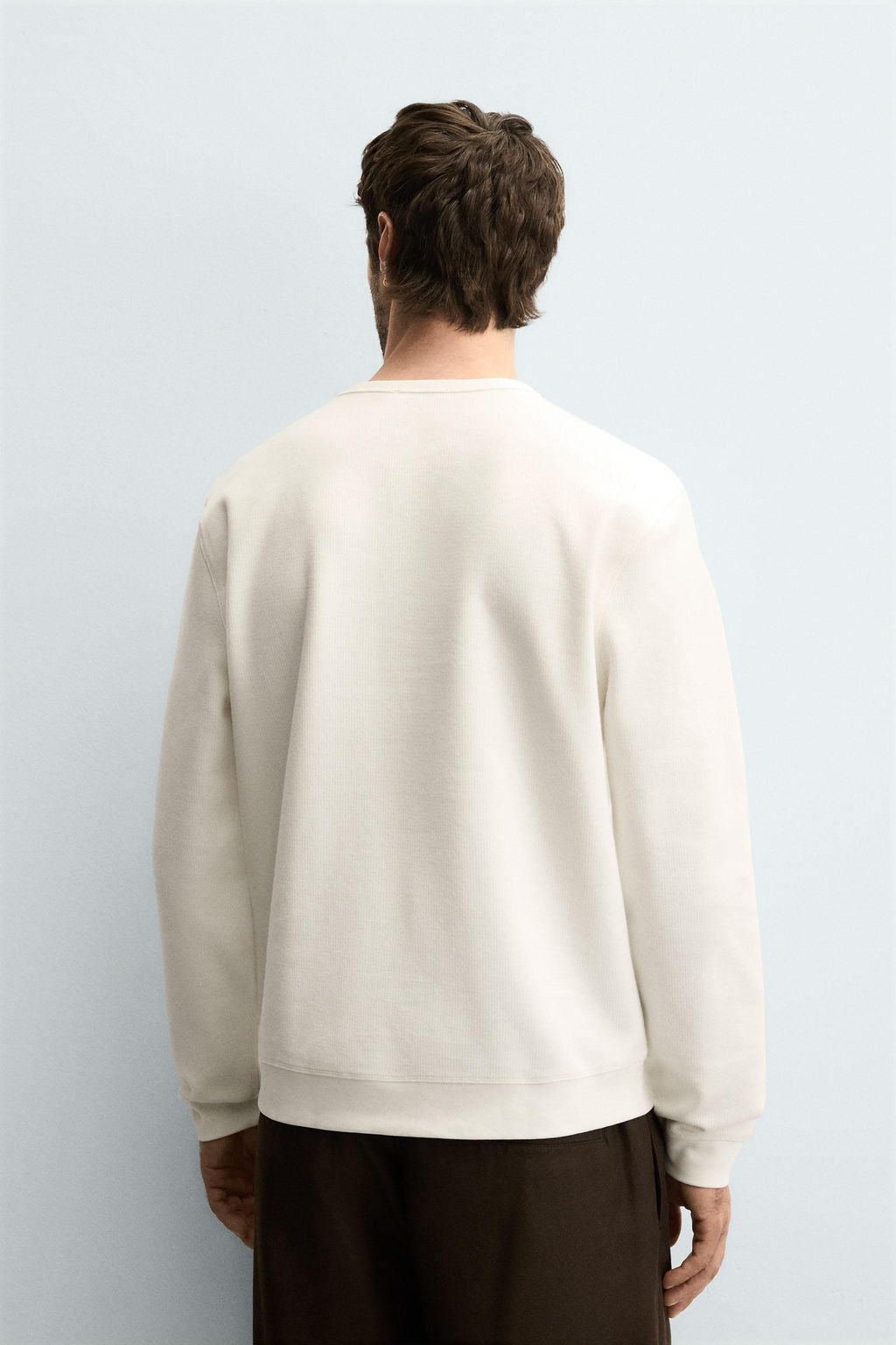 RIBBED BUTTON-NECK T-SHIRT - Zara фото 3