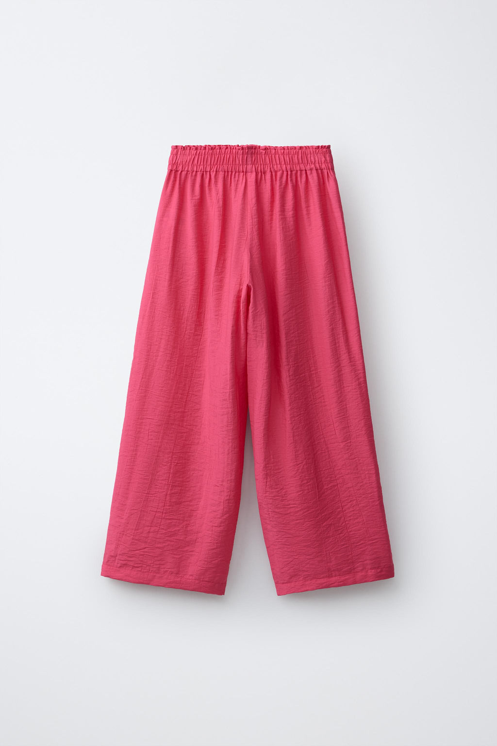 PANTAL?N WIDE LEG EFECTO ARRUGADO / Fucsia - Zara фото 2