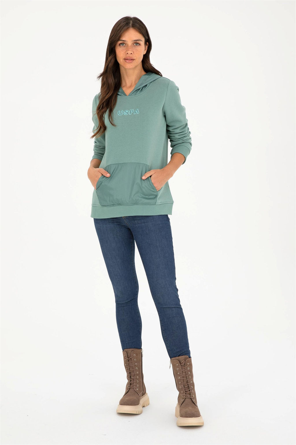 Женский мятный свитшот Неожиданная скидка в корзине - U.s. polo assn фото 4