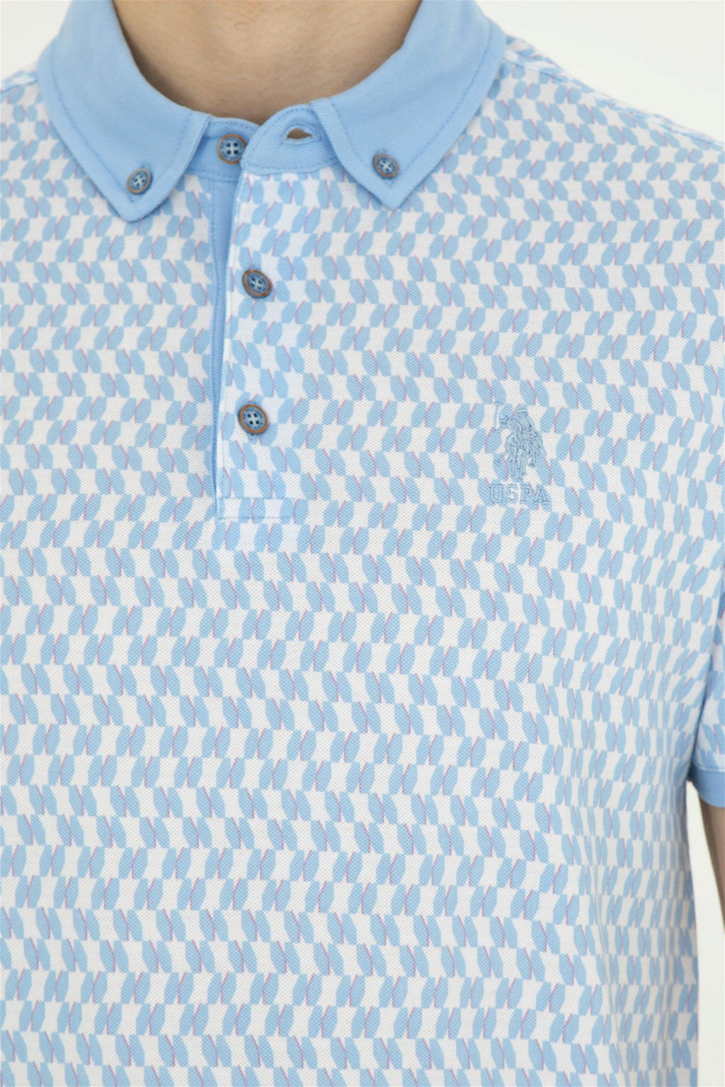 Мужская голубая футболка - U.s. polo assn фото 7