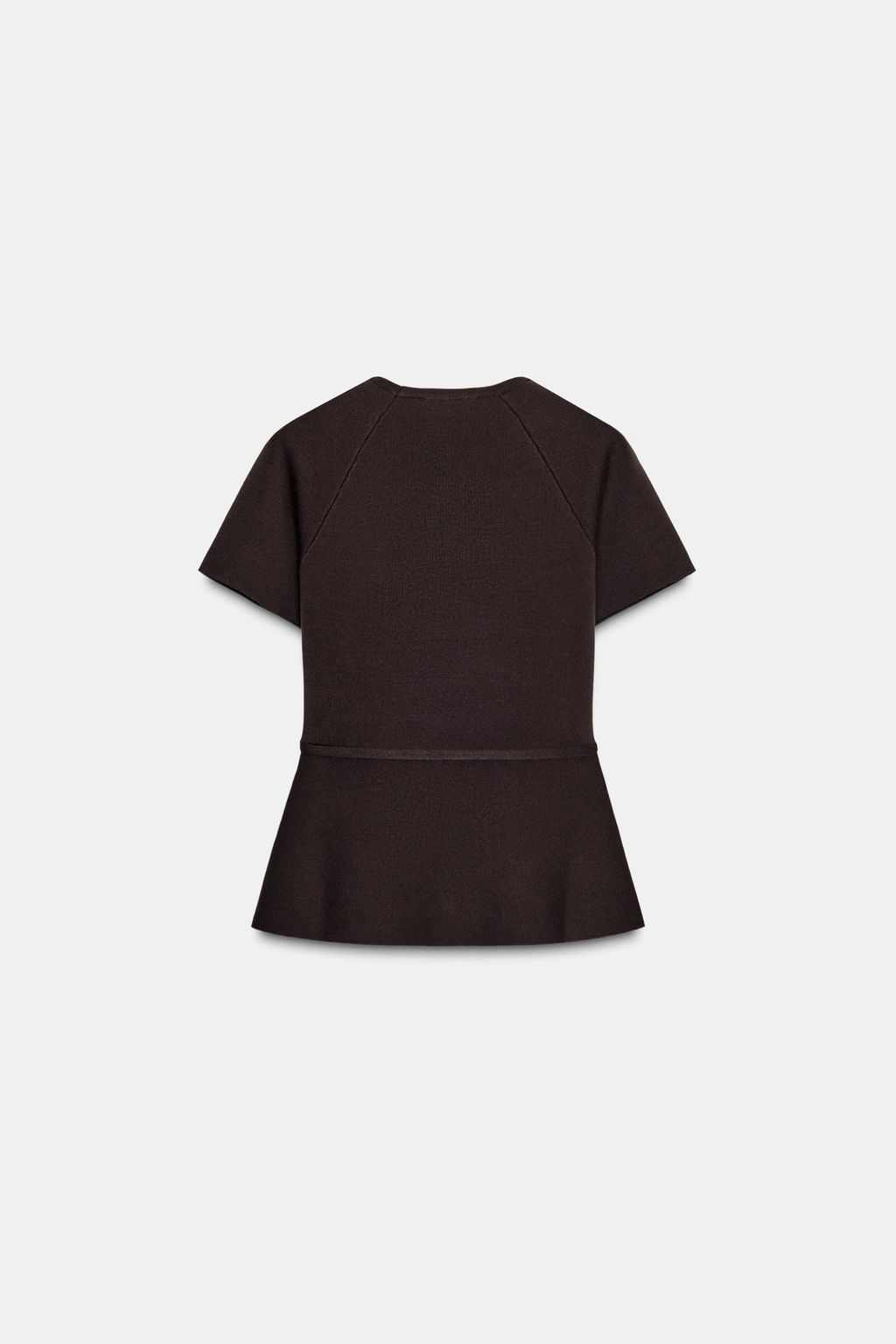 KNIT PEPLUM BELTED TOP - Zara фото 6
