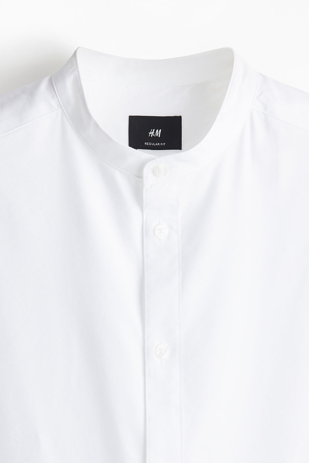 Camisa con cuello mao Regular Fit - H&m фото 3