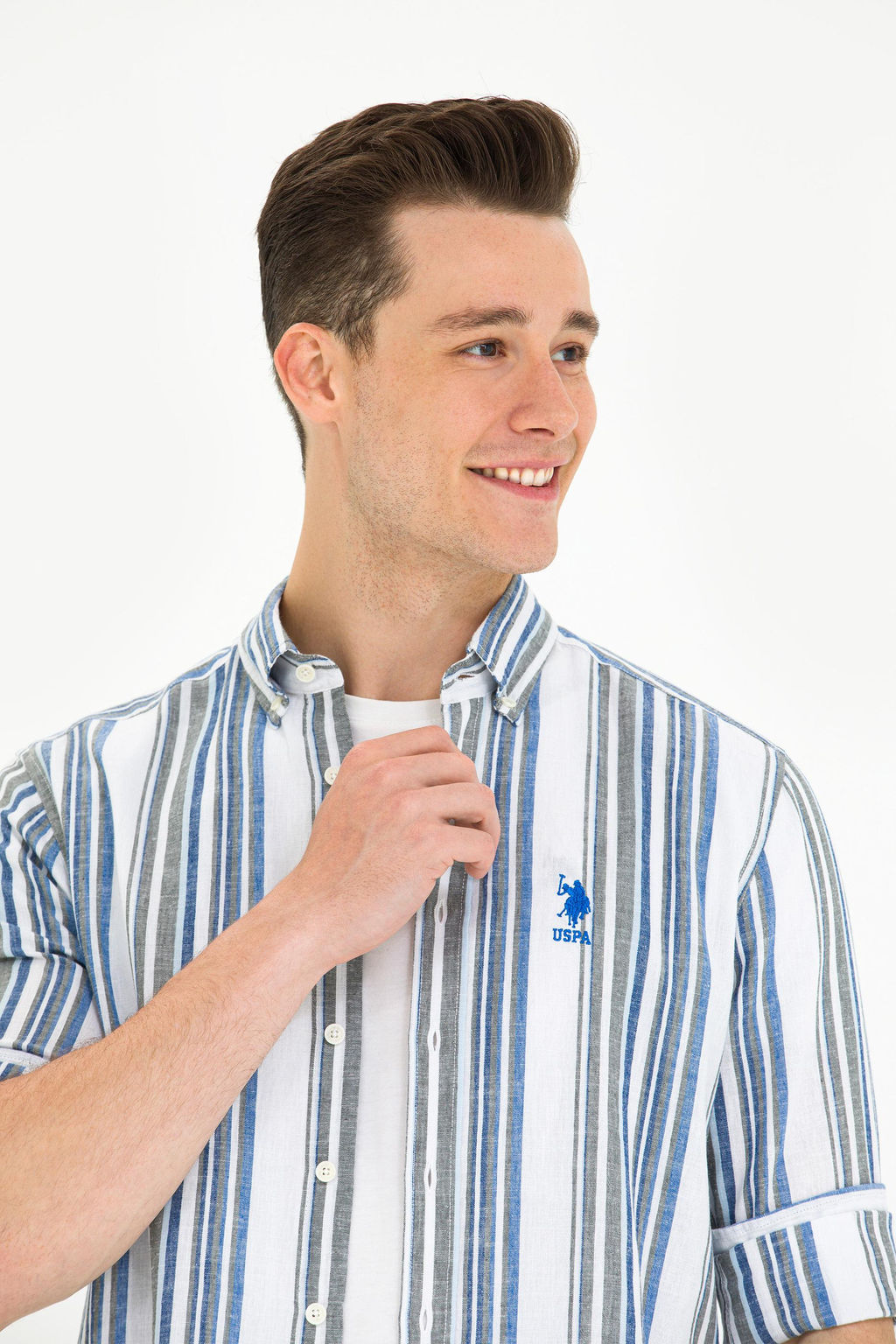 Мужская рубашка Saks с длинным рукавом - U.s. polo assn фото 4