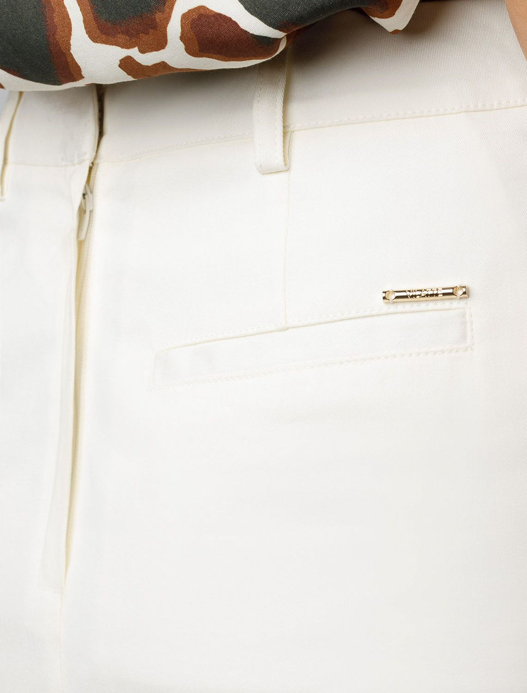 Юбка-миди из хлопка с разрезом VILATTE