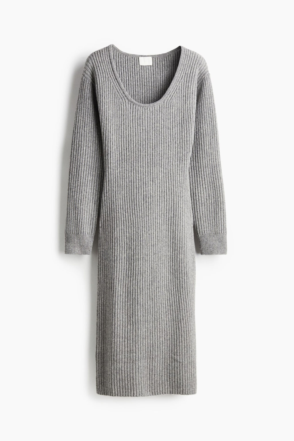 Vestido en punto de canale con escote en U - H&m фото 5