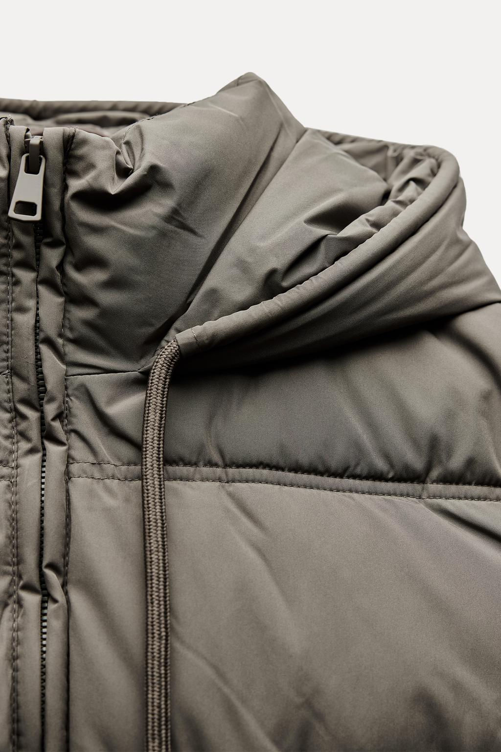 WATER AND WIND PROTECTION SHORT PUFFER ANORAK - Zara фото 17