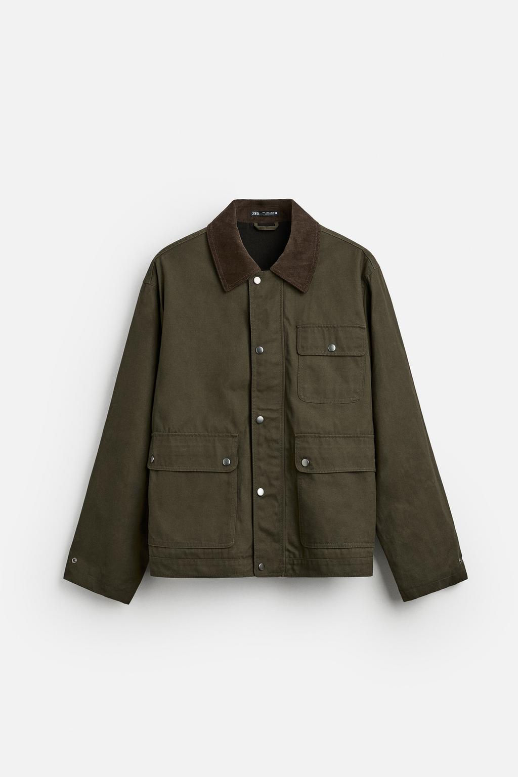 CONTRAST COLLAR JACKET WITH POCKETS - Zara фото 6