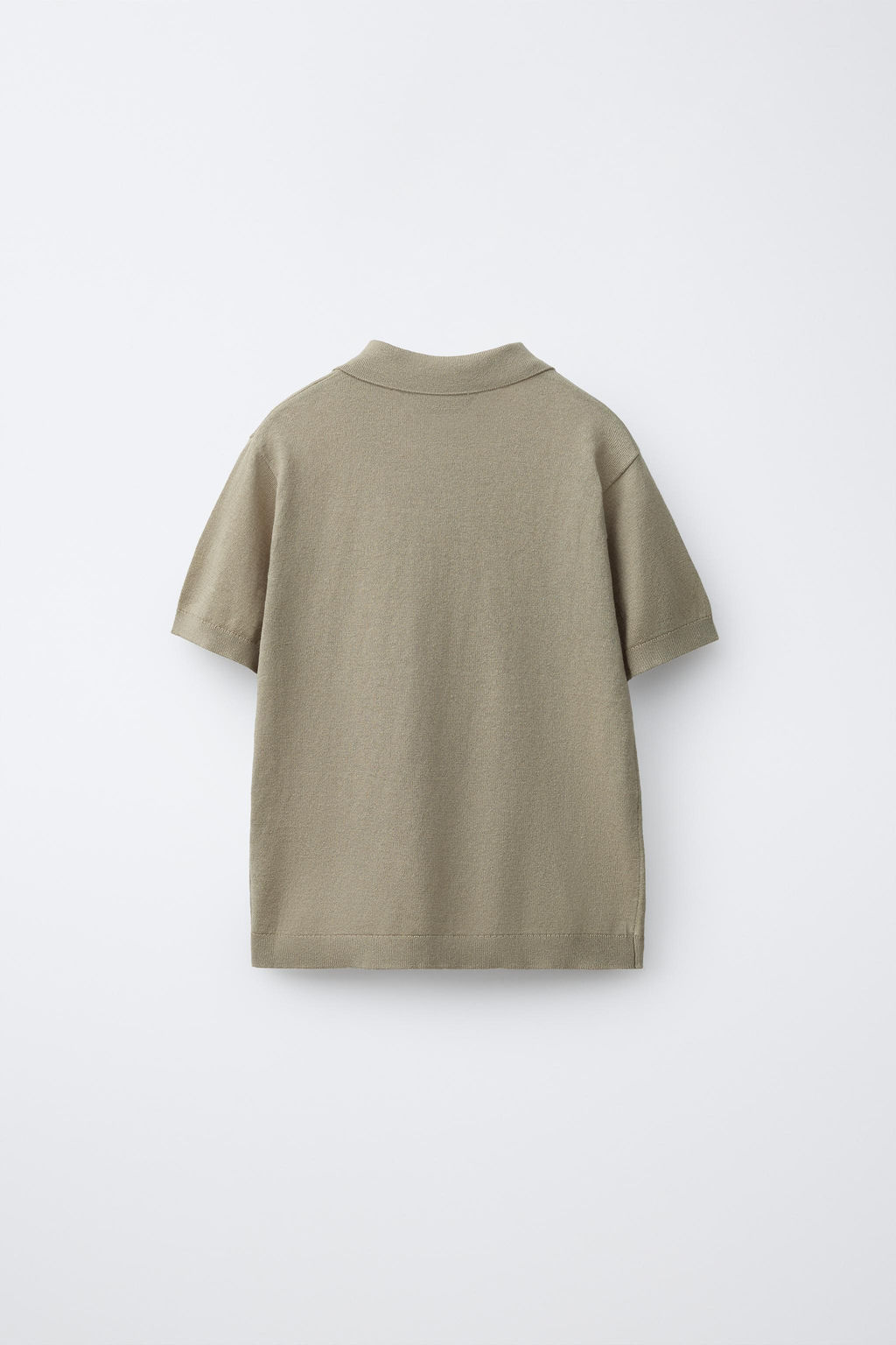 POLO ALGOD?N LINO RAYAS / Khaki claro - Zara фото 2