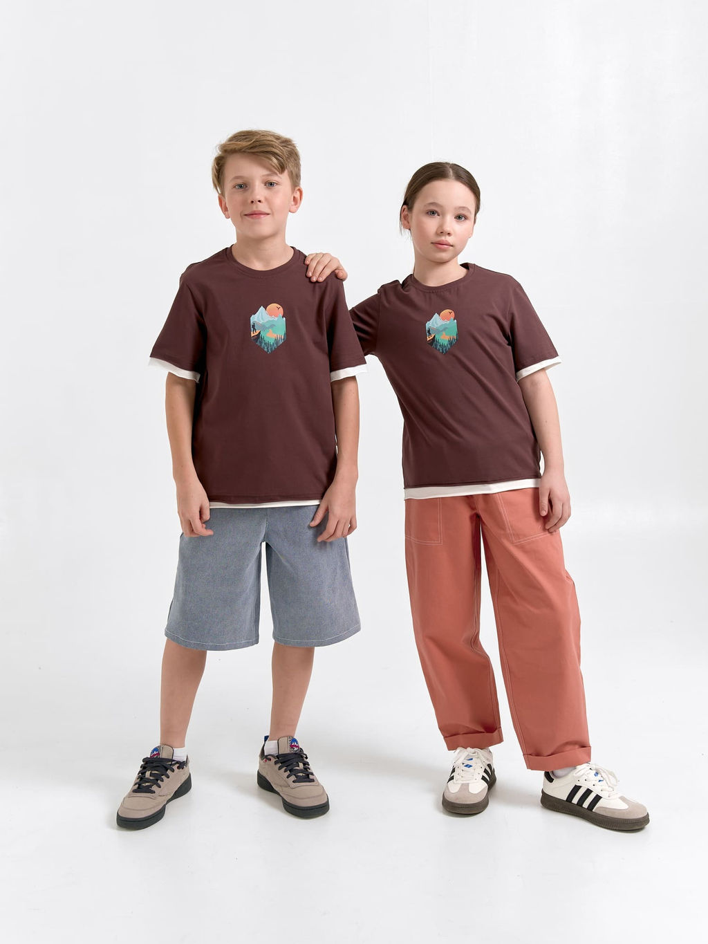 Футболка с контрастной отделкой Шоколад с принтом 7+ - Bungly фото 6