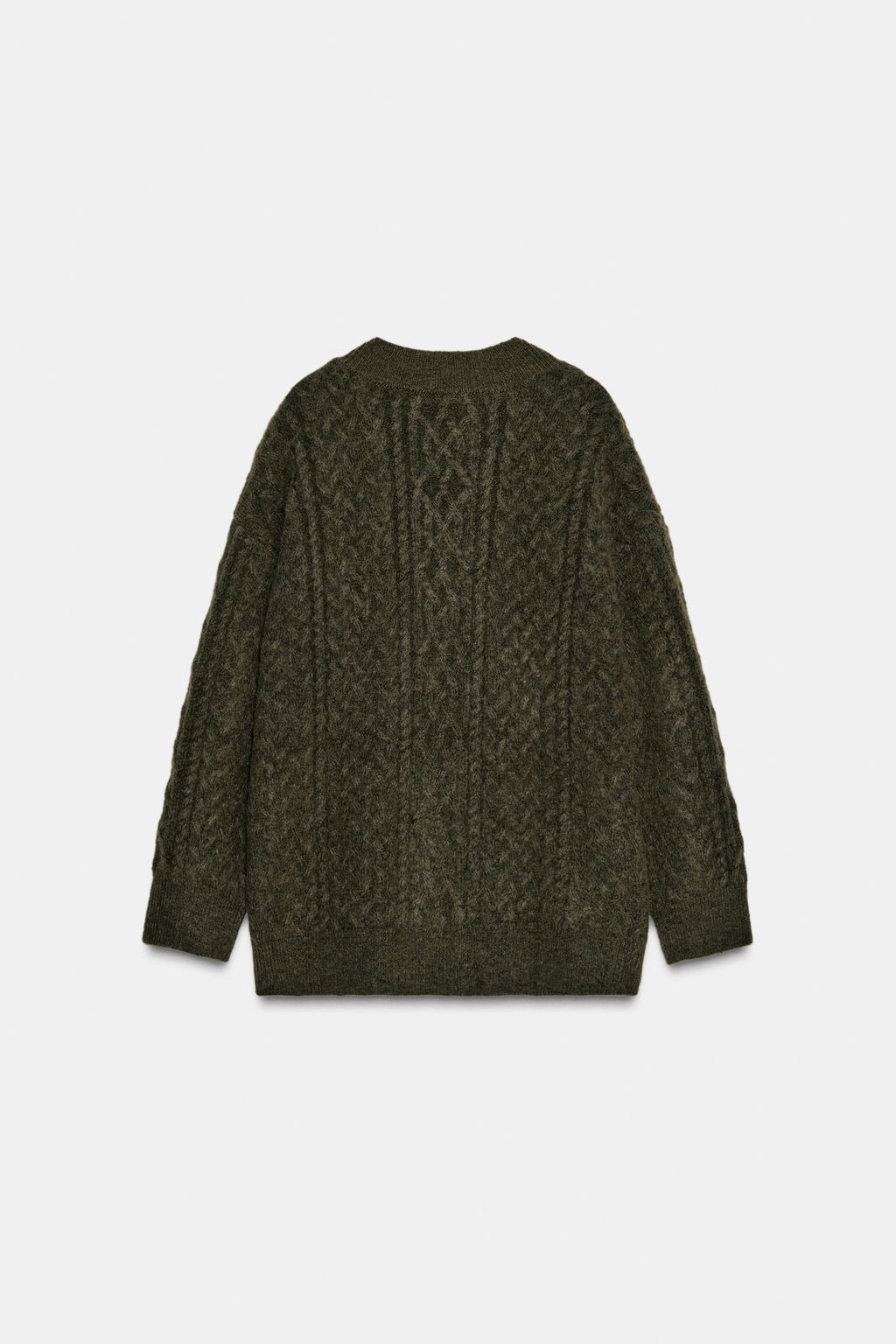 OVERSIZED CABLE KNIT JUMPER - Zara фото 6