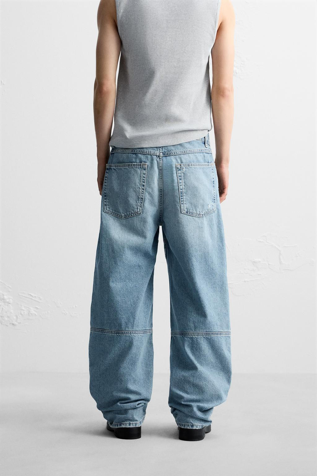 BARREL FIT JEANS WITH SEAM DETAILS - Zara фото 3
