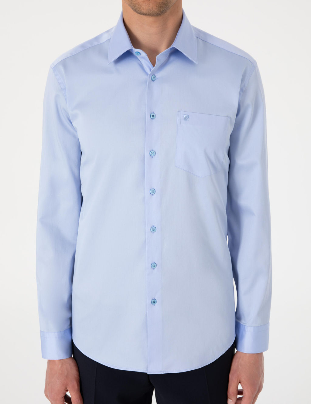 Koyu Mavi Regular Fit Uzun Kollu Basic G_mlek