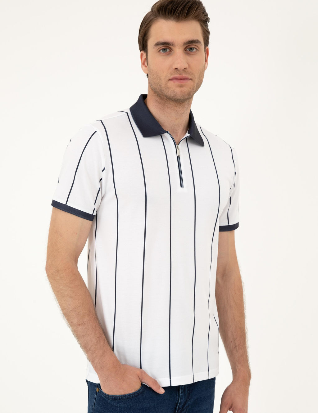 Lacivert Slim Fit Ti__rt