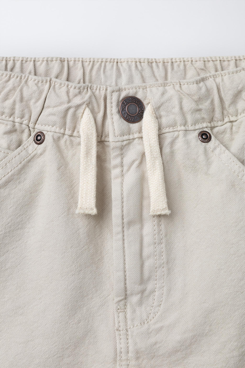 BERMUDA CARPENTER LOGO BORDADO / Crudo - Zara фото 4