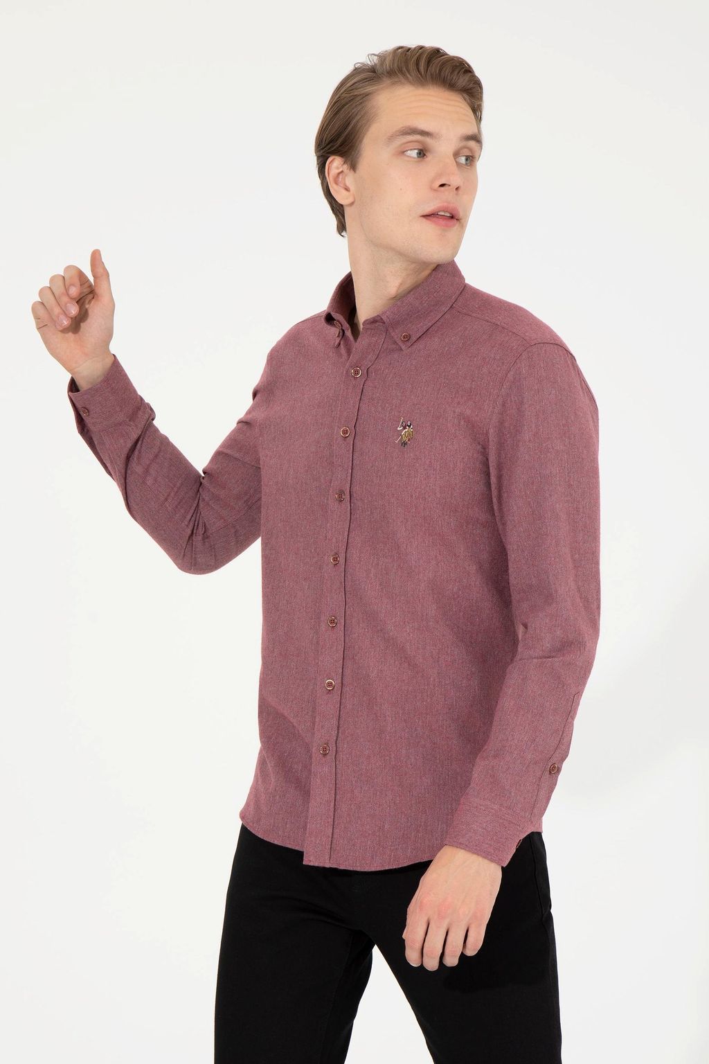 U. S. Polo Assn / Мужская рубашка Cherry Uzunkol Basic - U.s. polo assn фото 3