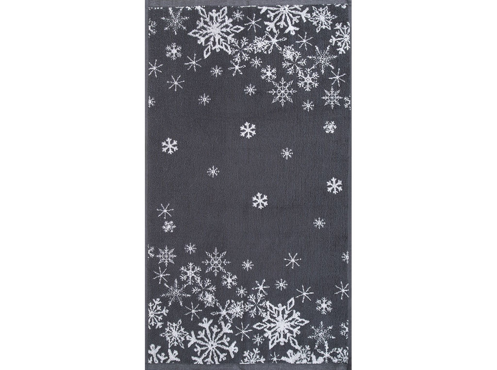 Полотенце махровое 6с103.412ж1 Снежинки-арт(графит5) 50х90см