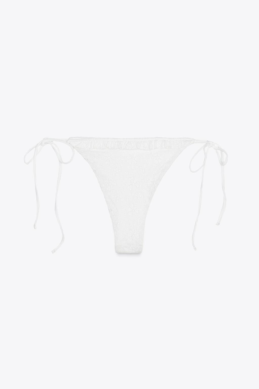 CONTRAST BOW RUFFLE BIKINI BOTTOMS - Zara фото 5