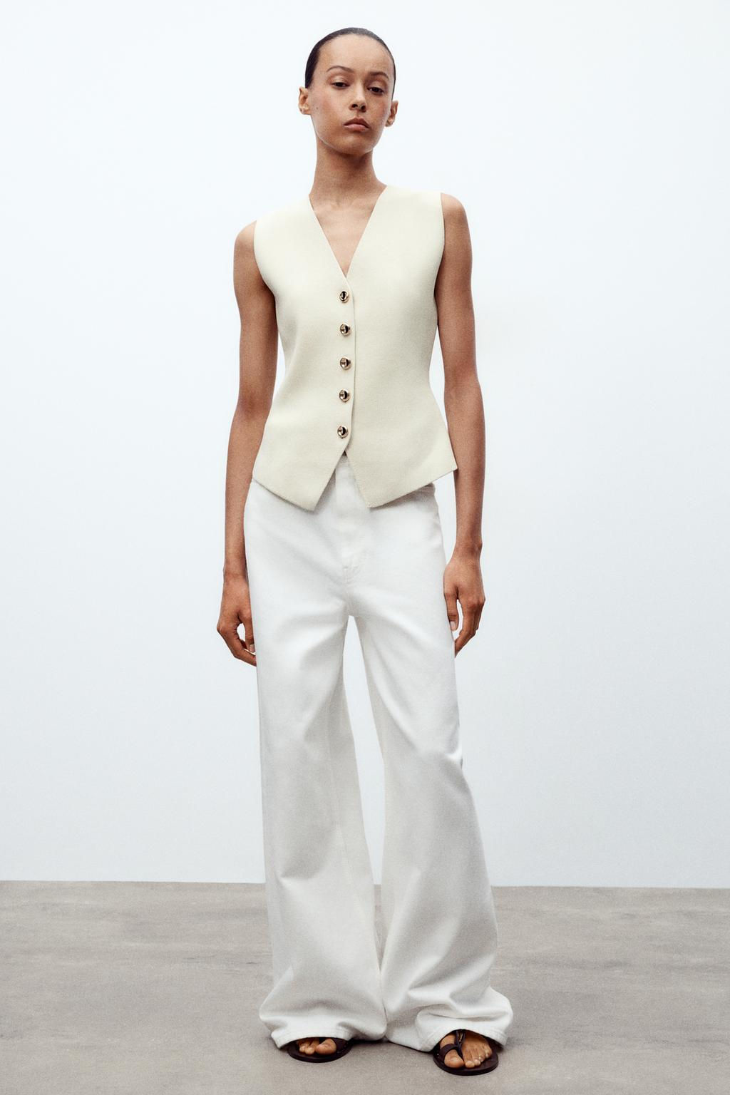 PLAIN KNIT WAISTCOAT TOP - Zara фото 8