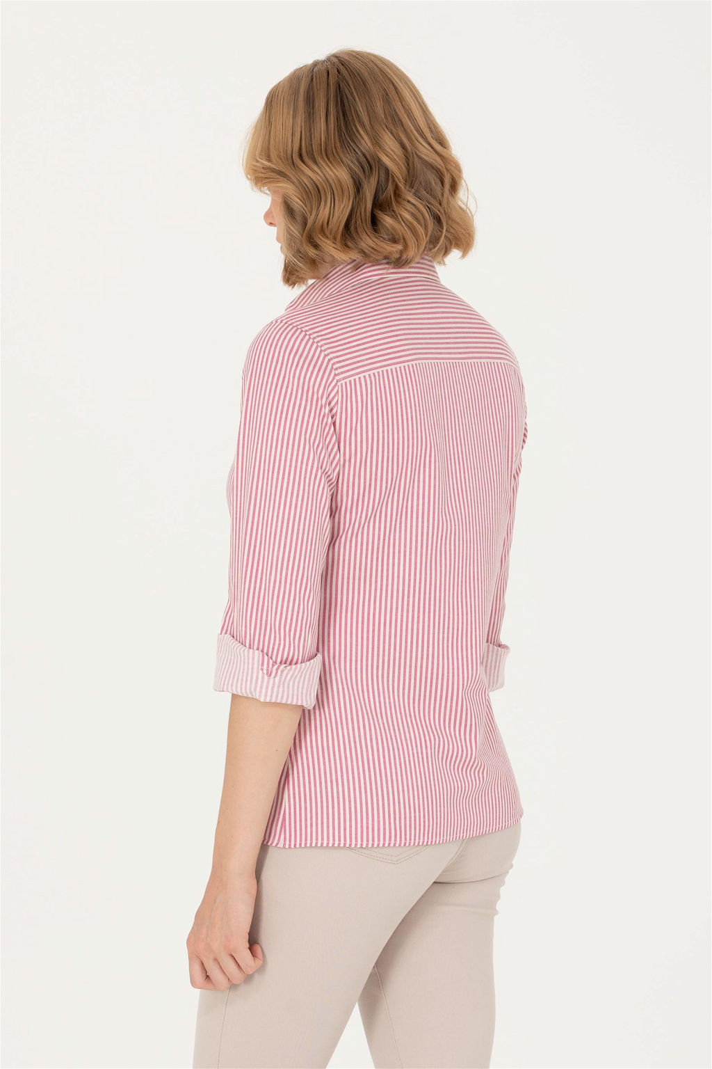 U. S. Polo Assn Женская розовая рубашка с длинным рукавом - U.s. polo assn фото 5