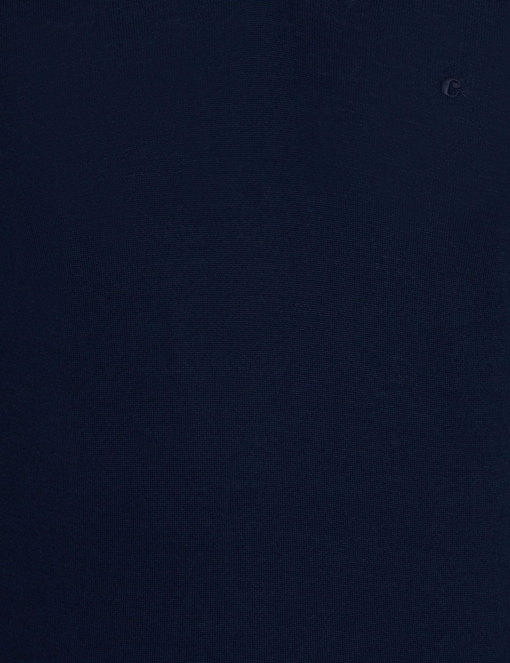 Базовый трикотажный свитер узкого кроя темно-синего цвета с v-образным вырезом - Cacharel фото 11