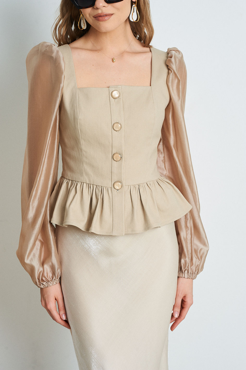 Топ из джинсового полотна - Mixan фото 4