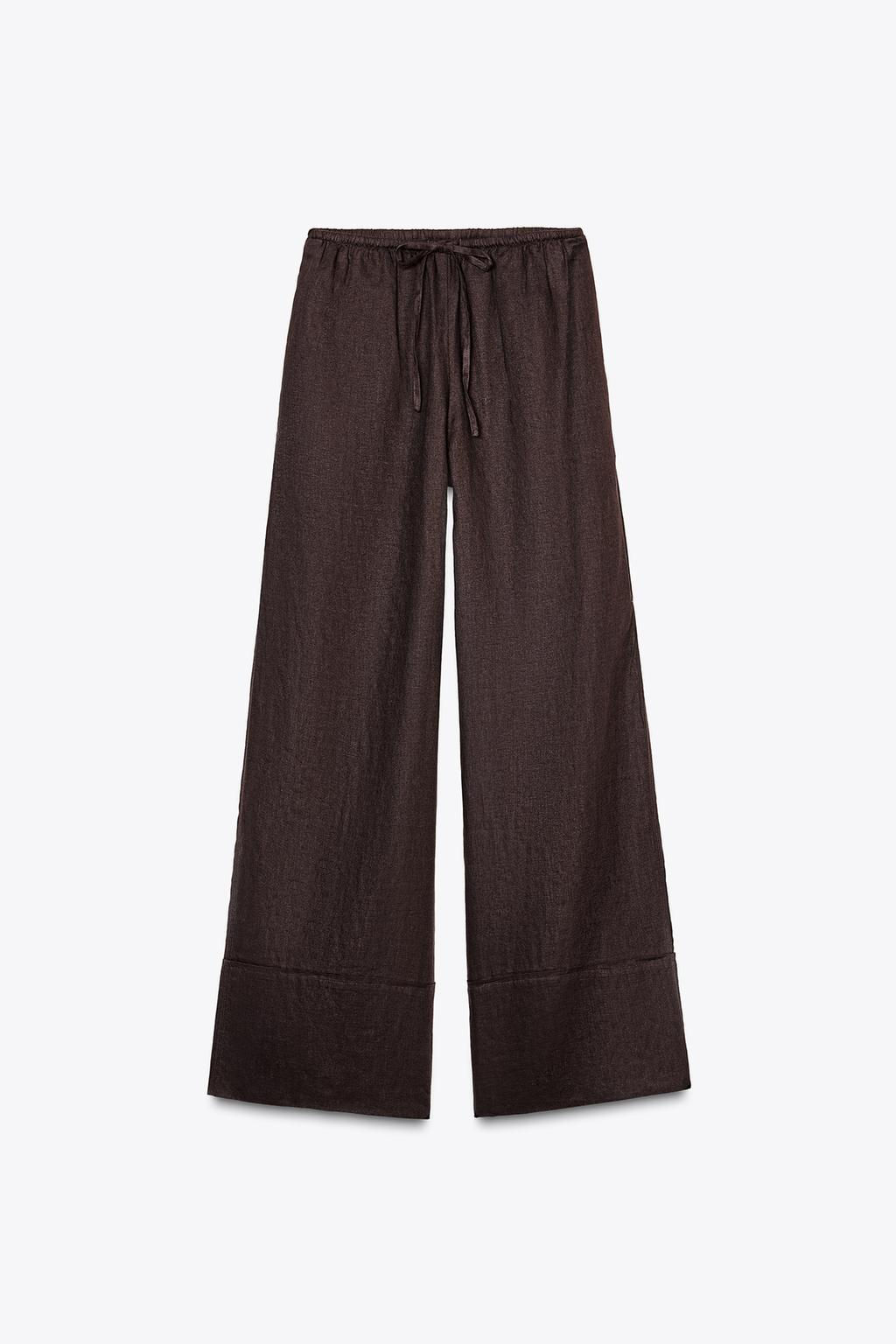ZW COLLECTION 100% LINEN PALAZZO TROUSERS - Zara фото 15