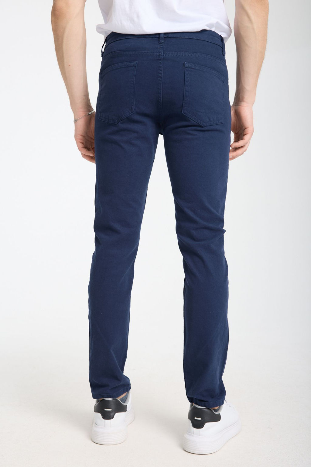 TRENDYOL MAN Lacivert Slim/Dar Paca Basic 5 Cep Esnek Gabardin Pamuklu Pantolon TMNSS25PL00020 - Trendyolmilla фото 9