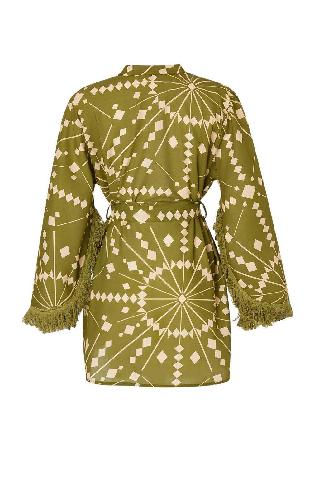 Cicek Desenli Mini Dokuma %100 Pamuklu Plaj Kimono&Kaftan TBESS23KM00004 - Trendyolmilla фото 14
