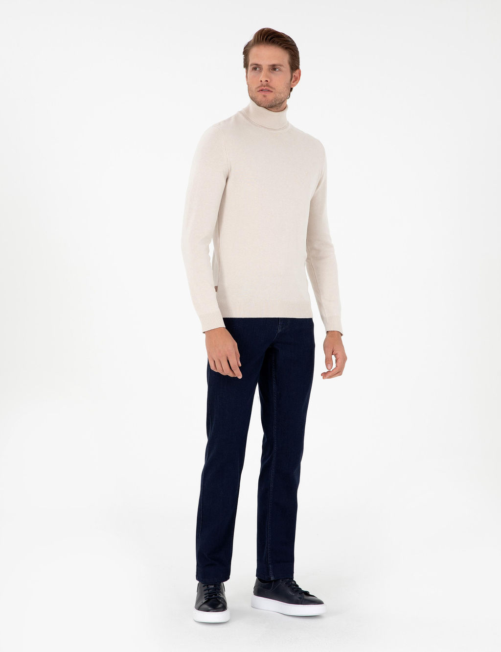 Ta_ Slim Fit Bal_k__ Yaka Basic Triko Kazak - Pierre cardin фото 4