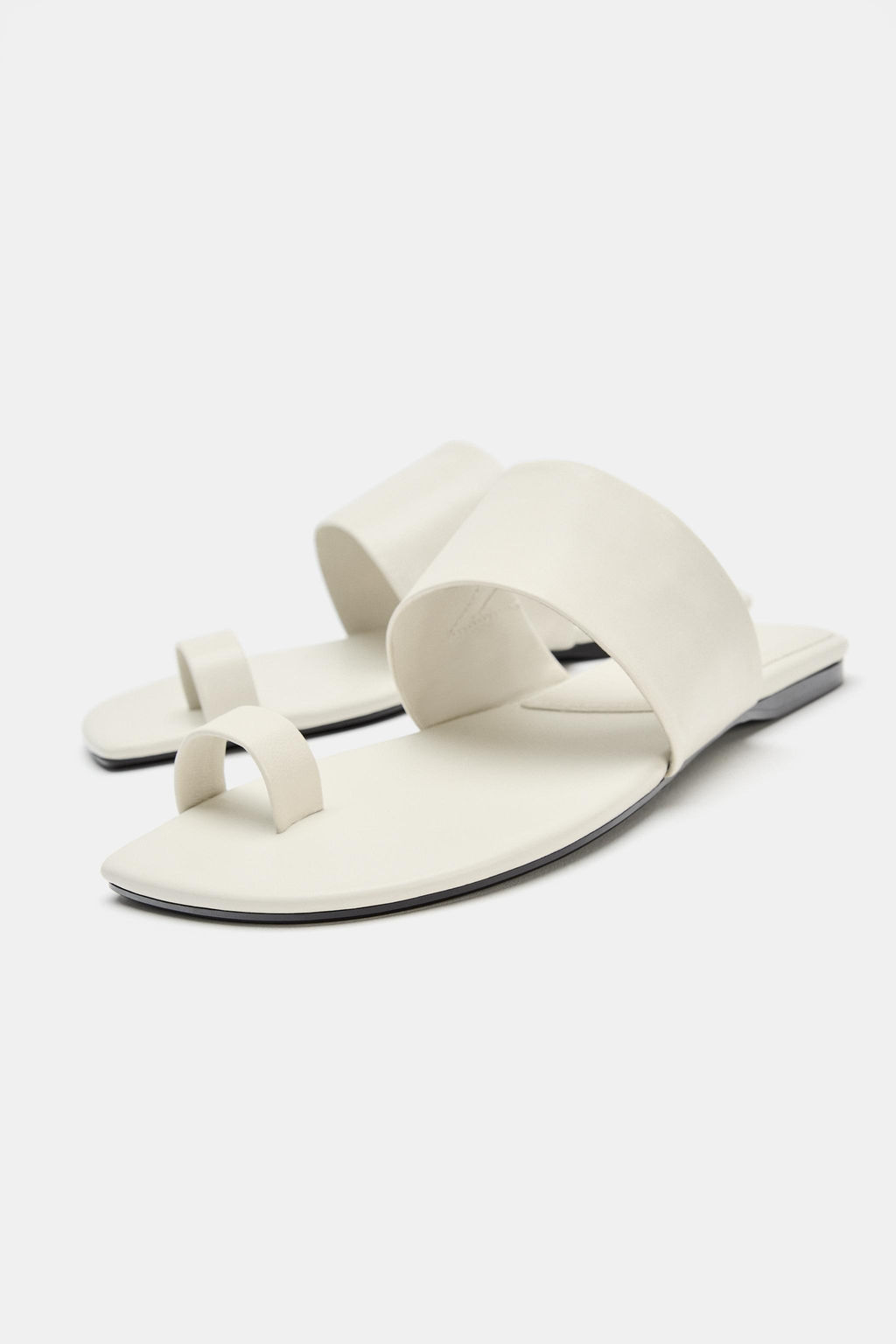 SANDALIA PLANA PIEL LIMITED EDITION / Blanco - Zara фото 4