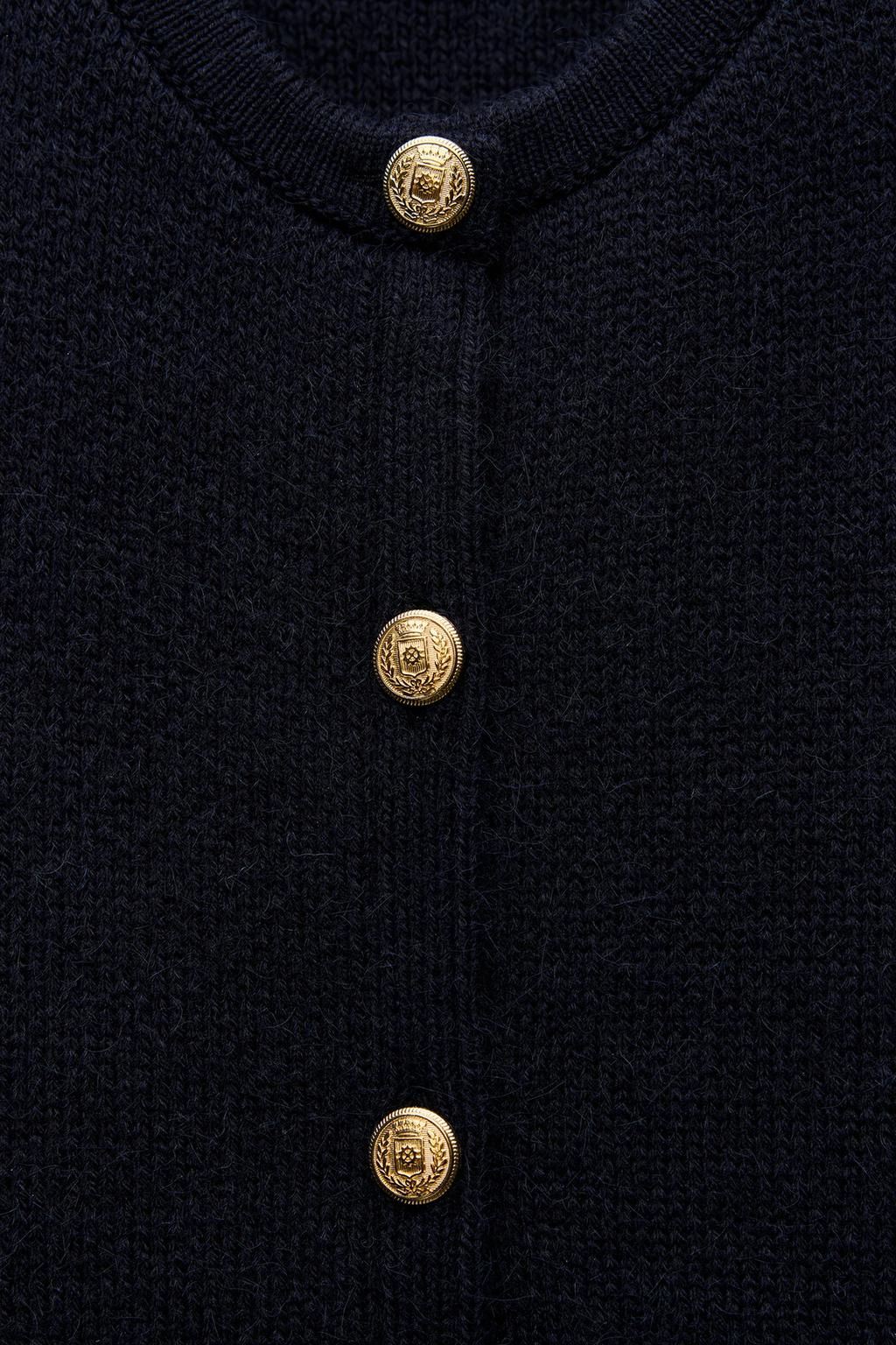 KNIT CARDIGAN WITH GOLDEN BUTTONS - Zara фото 10