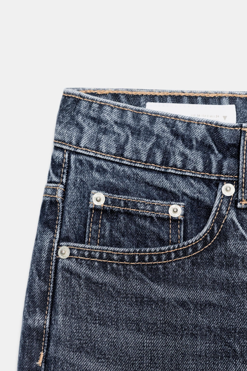 JEANS TRF MOM FIT TIRO ALTO / Marino - Zara фото 9
